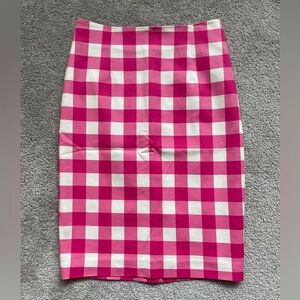 EUC Boden | Pink and White Gingham Skirt